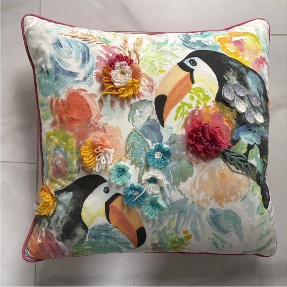 Other - Colorful Toucan Decorative Pillow